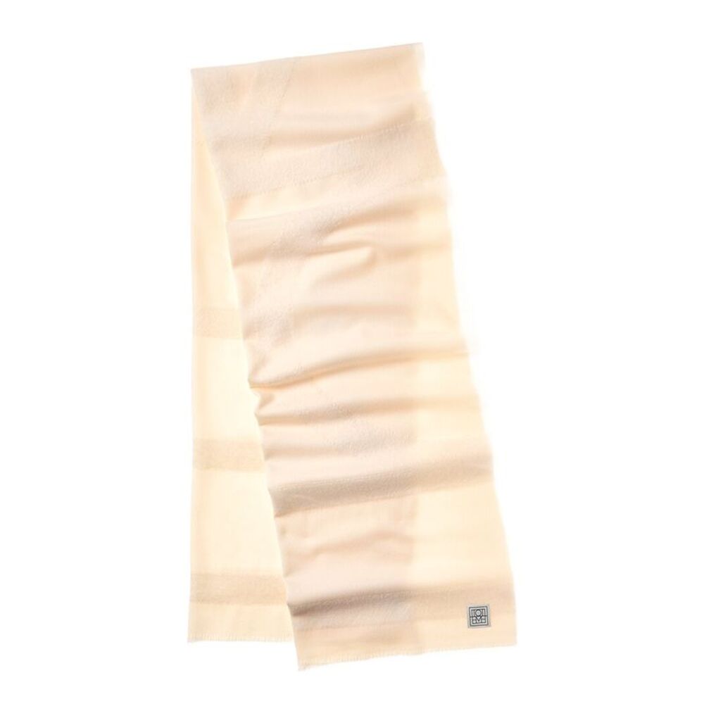 Toteme Wool & Alpaca-Blend Scarf, White - Picture 2 of 2